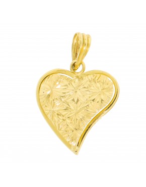 Pingente coração com flores - 0019268 Pingente coração com flores - 0019268